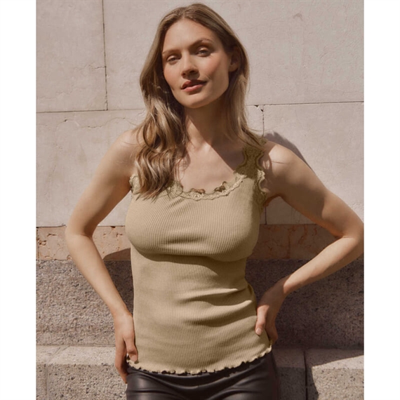 Rosemunde RWBabette Long Lace Top, Safari